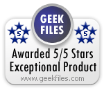 5/5 Stars on GeekFiles.com