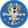 5/5 points on SharewareRiver.net